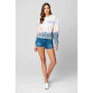 Blank NYC Women's In Into The Groove Crew Neck Long Sleeve Sweatshirt Size S NWT